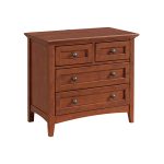 McKenzie 4-Drawer Nightstand in glazed antique cherry finish