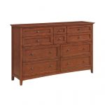 McKenzie 75"W Master Dresser in glazed antique cherry finish