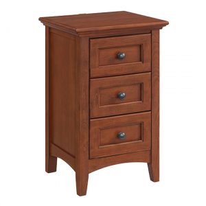 McKenzie Small 3-Drawer Nightstand in glazed antique cherry finish