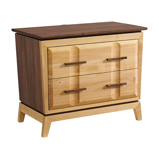 Addison 2-Drawer Wide Nightstand in Duet finish