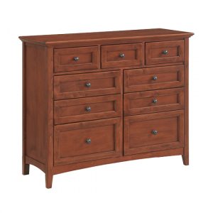 McKenzie 9-Drawer Dresser in glazed antique cherry finish