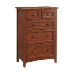 McKenzie 5-Drawer Tall Chest in Glazed Antique Cherry finish