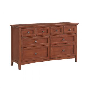 McKenzie 8-Drawer Dresser in glazed antique cherry finish