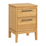 Bailey 2-Drawer Nightstand in Natural Finish