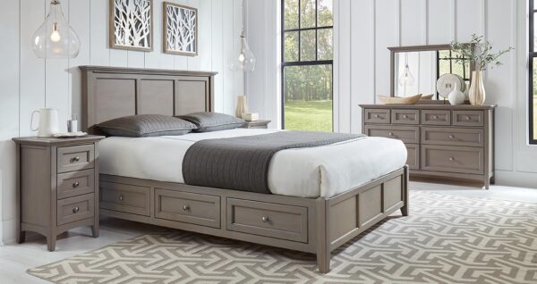 McKenzie 8-Drawer Dresser in fieldstone finish shown in bedroom set