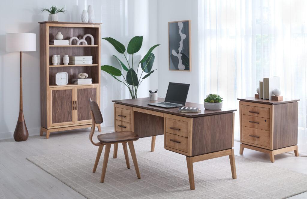 Addison Home Office: 4-Drawer Desk, 72"H Bookcase, Chair and File Cabinet