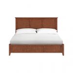 Front view of McKenzie King Classic Storage Bed in glazed antique cherry finish
