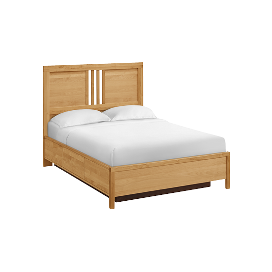 Bailey Queen Storage bed in Natural finish
