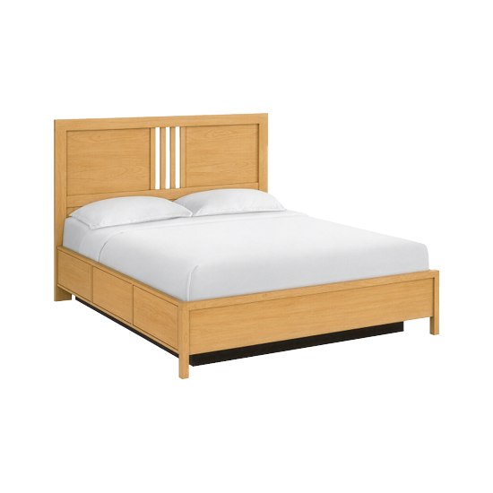 Bailey California King Storage bed in Natural finish