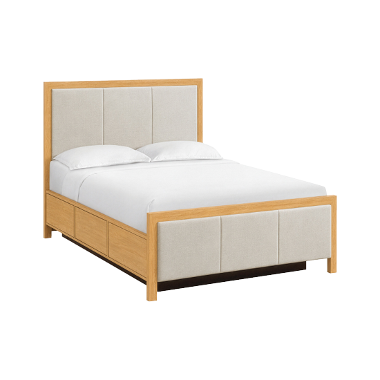 Bailey Queen Storage bed in Natural finish