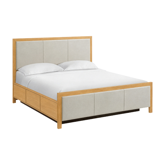 Bailey King Storage bed in Natural finish