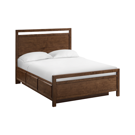 Virginia Queen Storage Bed in Americano finish