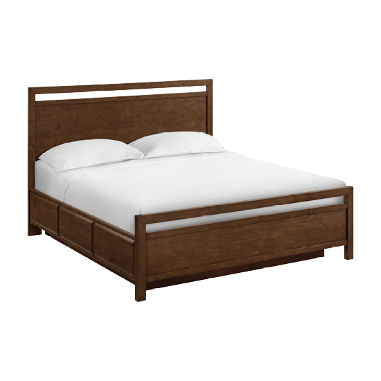 Virginia King Storage Bed in Americano finish
