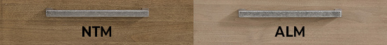 American Alder in Nutmeg and Almond finishes with Graphite Handles