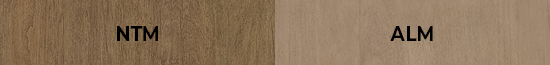 American Alder in Nutmeg and Almond finishes