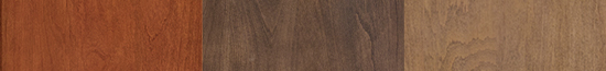 Finishes in order: glazed antique cherry, java, and pecan
