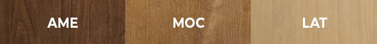 Virginia swatches Americano, Mocha and Latte words